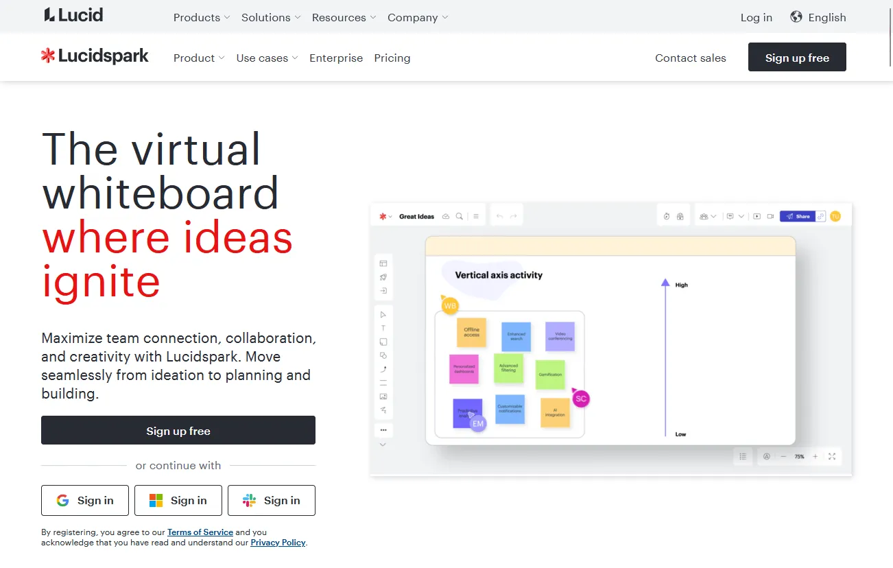 Het virtuele whiteboard van Lucidspark verbetert de samenwerking tussen teams.