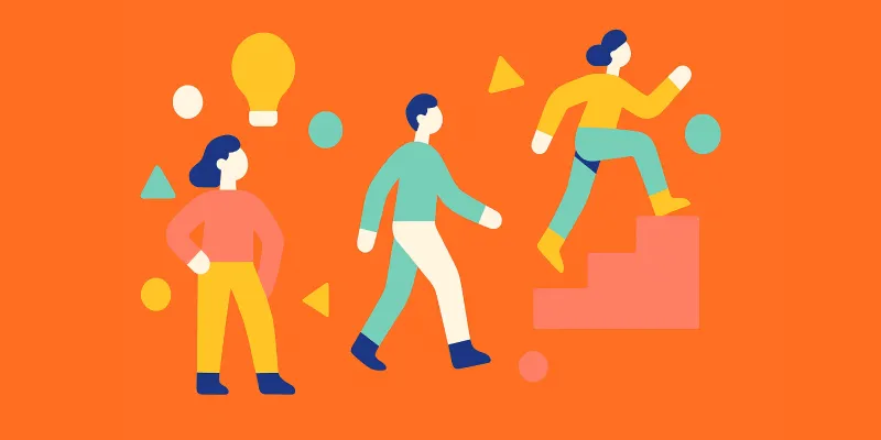 disruptive innovation christensen theory featured People climbing stairs symbolizing progress