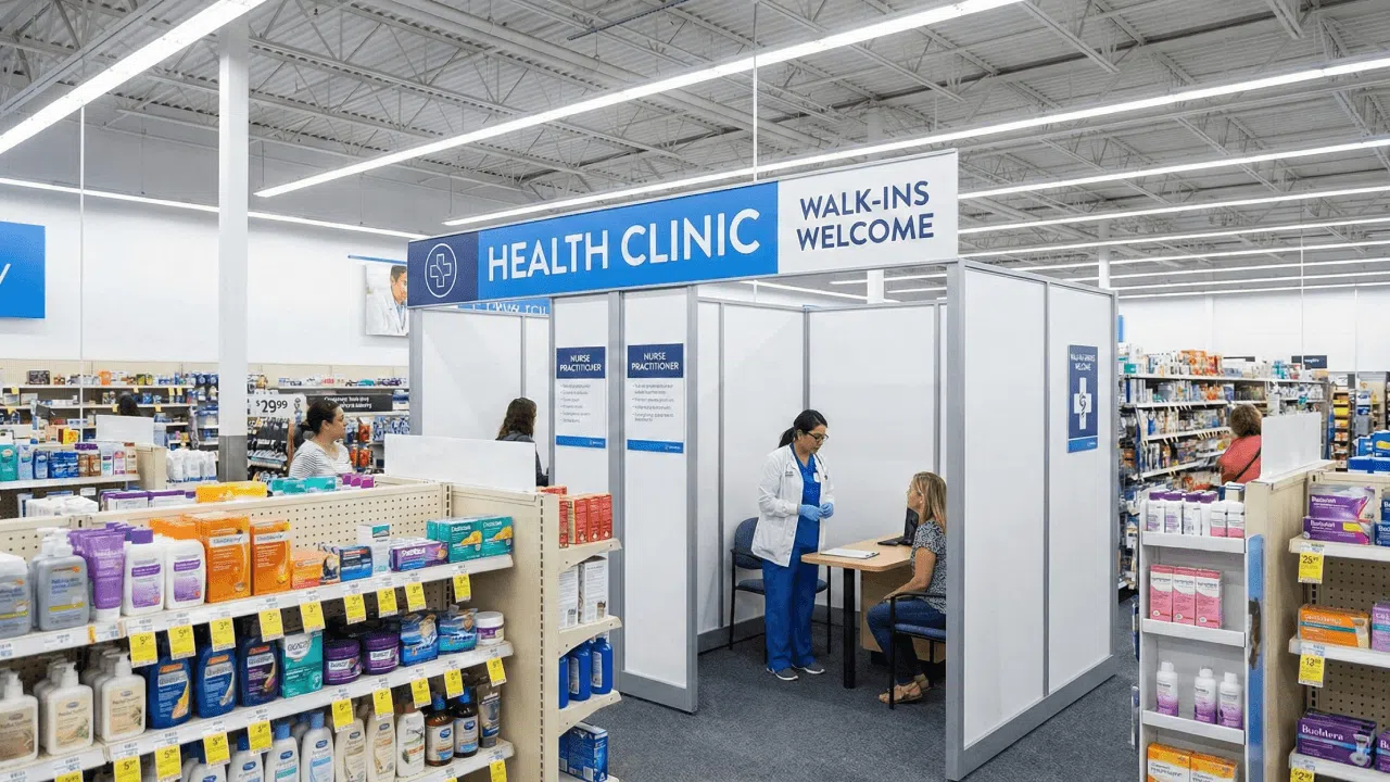 Pharmacie-clinique offrant des services sans rendez-vous