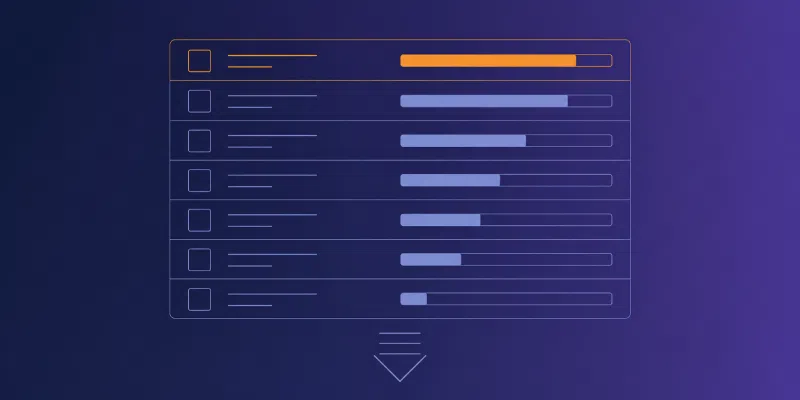Taakcontrolelijst met voortgangsbalken-interface