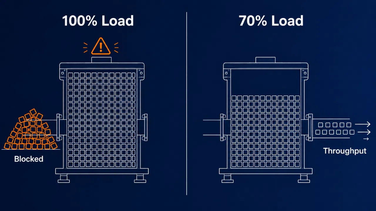 Machine at 100% load vs 70% load