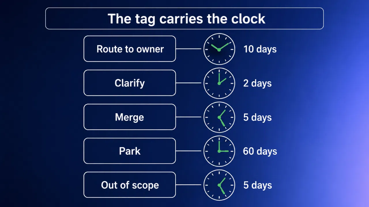 Workflowfasen met tijdslimieten in dagen