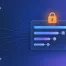 تدفقات البيانات التي تدخل إلى واجهة آمنة محمية بقفل